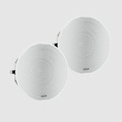 Pair of Vaddio Ceiling Speakers that can be installed in-ceiling or in-wall and feature a magnetic grille.